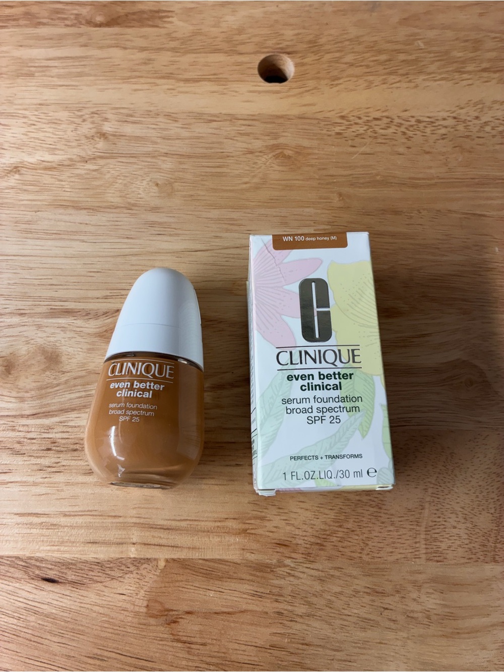 Clinique Even Better Clinical Serum Liquid Foundation WN 100 Deep Honey New